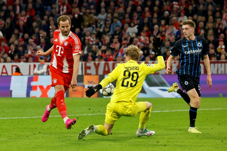 مهاجم بايرن ميونيخ الالماني الدولي الانكليزي خلال المباراة ضد كلوب بروج البلجيكي (3-0) في الجولة الثالثة من مسابقة دوري ابطال اوروبا في ميونيخ في 22 تشرين الأول/أكتوبر 2025