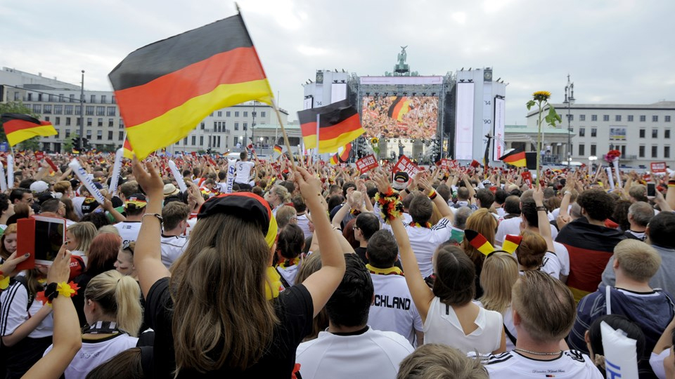 Real Madrid supporters gesture, prior to the Champions League final soccer match between Atletico Madrid and Real Madrid in downtown Lisbon, Portugal, Saturday, May 24, 2014. (AP Photo/Andres Kudacki)