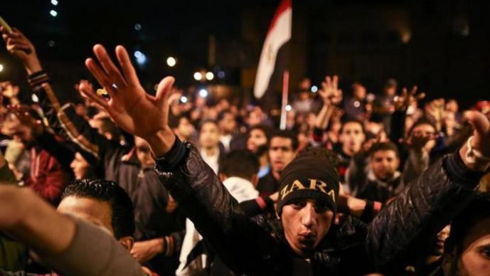 صورة من أرشيف الثورة المصرية في 25 يناير 2011