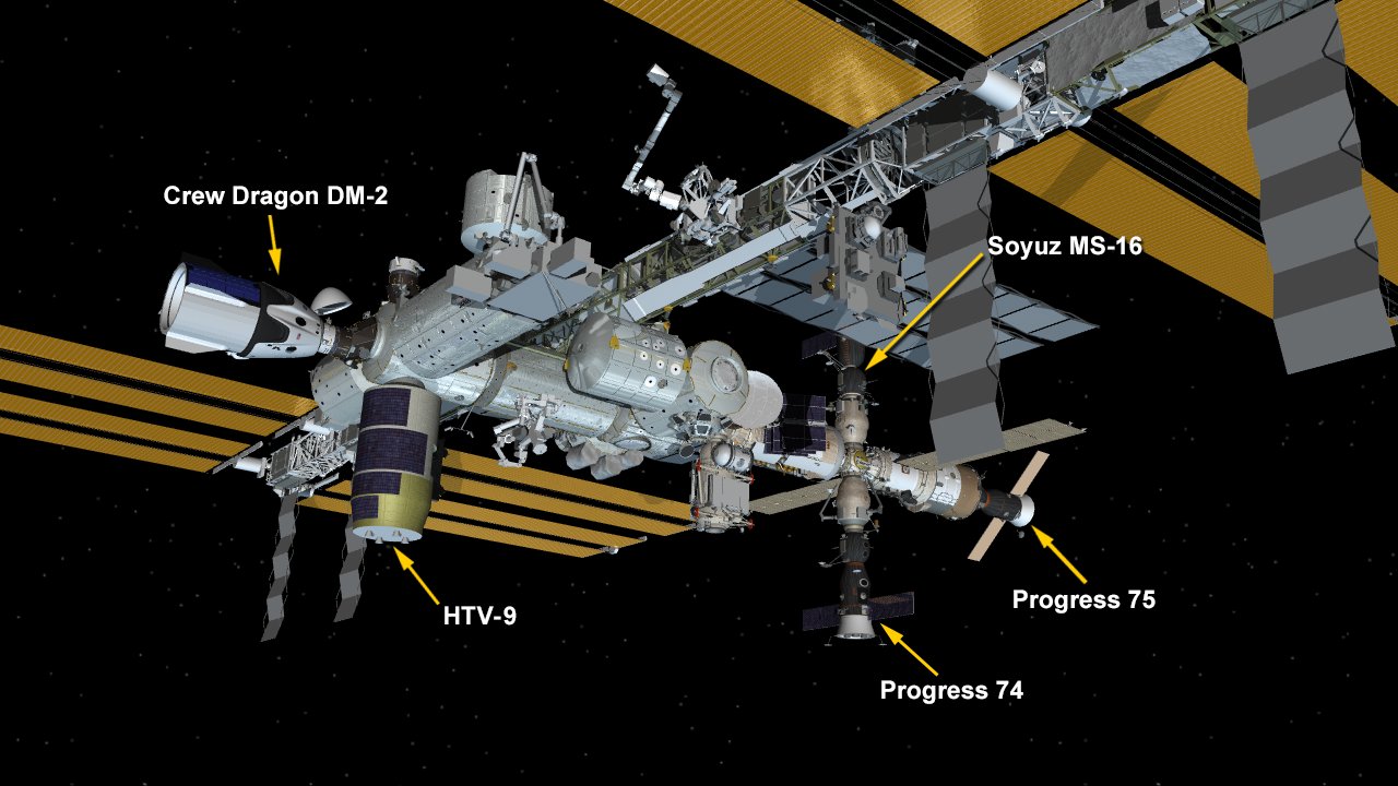 صورة لعملية الالتحام من محطة الفضاء الدولية