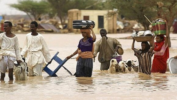 الفياضانات في السودان في أيلول الماضي