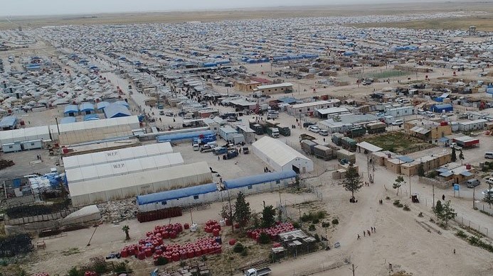 مخيم الهول السوري على حدود العراق والمخصص لعائلات داعش