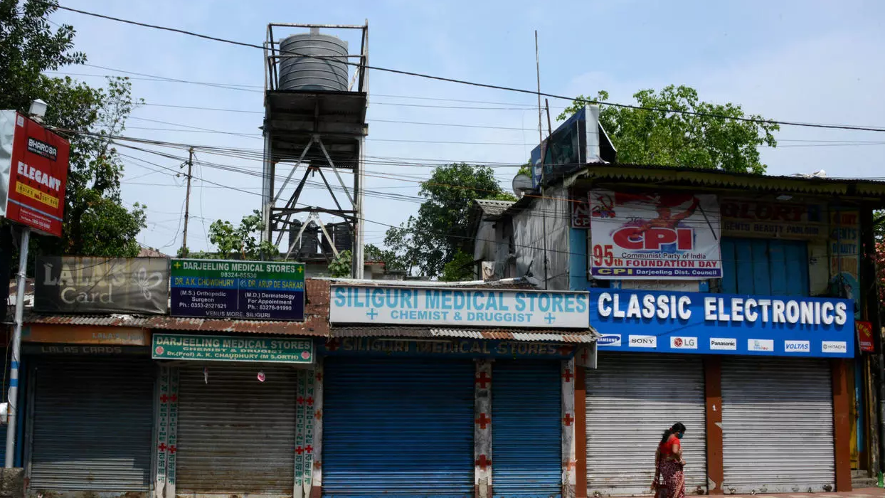 متاجر اقفلت ابوابها في الهند التزاما بالاغلاق
