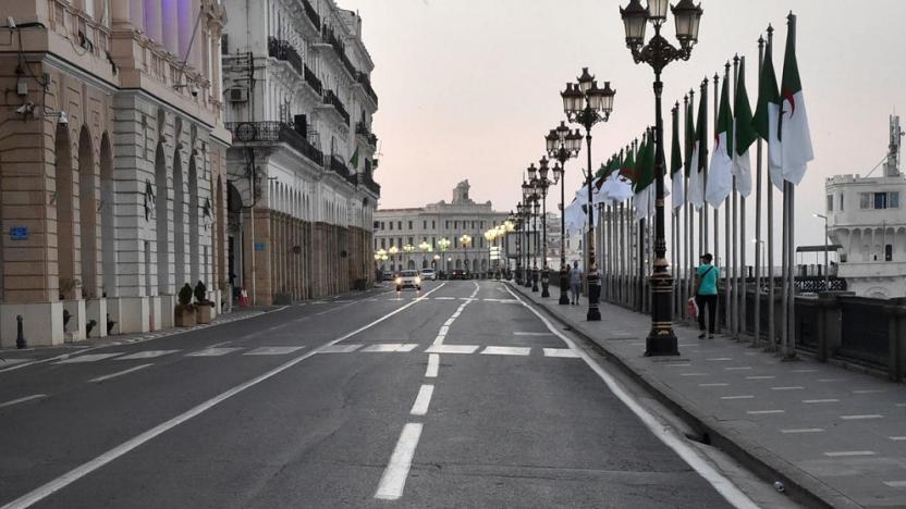 العاصمة الجزائرية الجزائر خلال إغلاق كوفيد في يونيو 2020