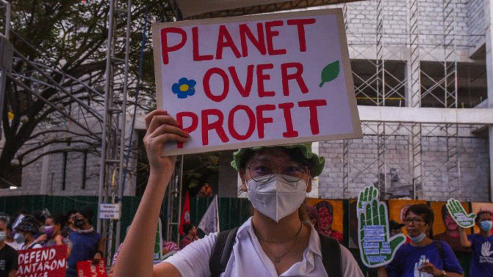 مسيرة خلال اليوم العالمي للعمل بشأن تغير المناخ في مانيلا.