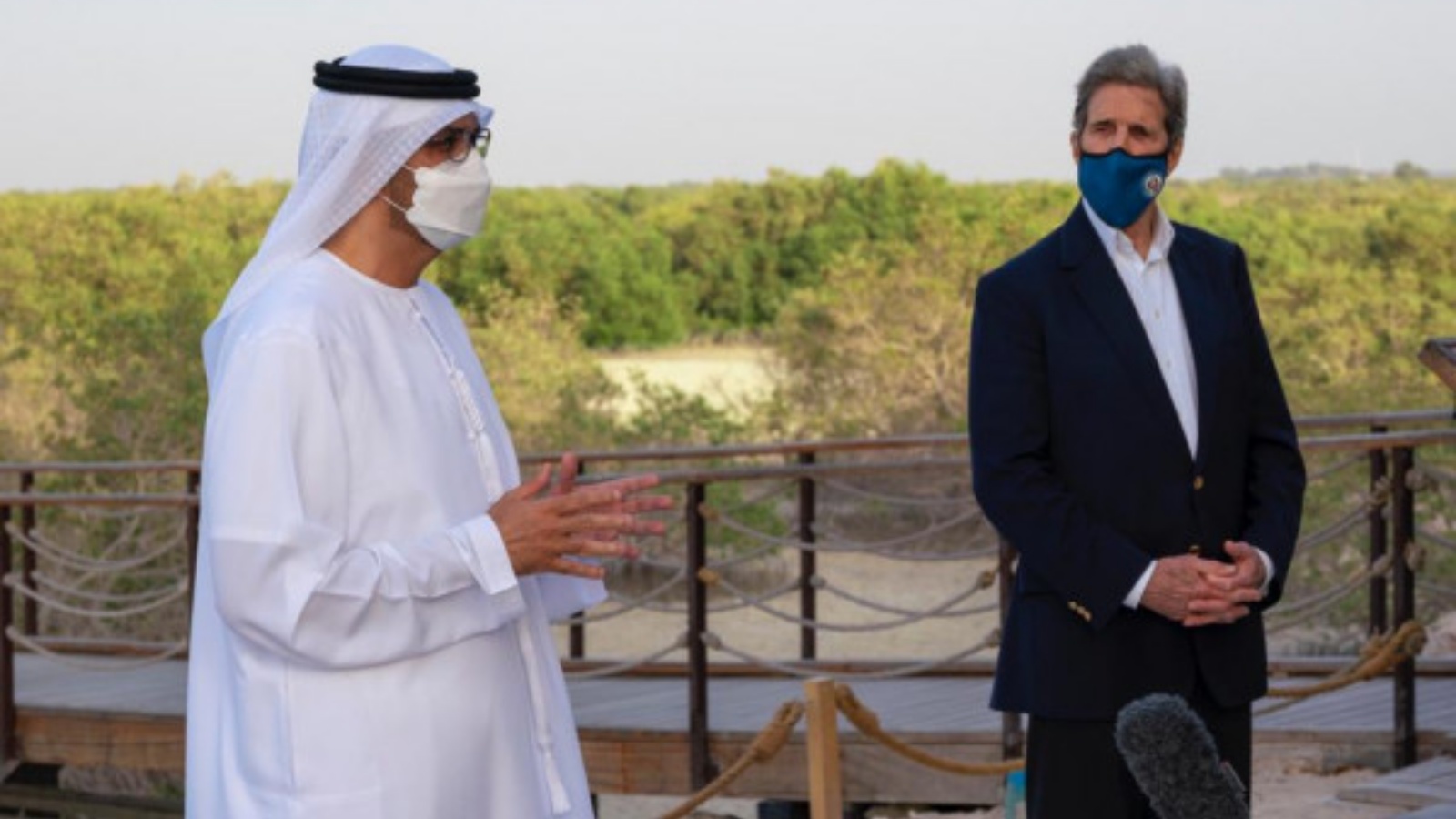 وزير الصناعة والتكنولوجيا المتقدّمة والمبعوث الخاص للإمارات للتغير المناخي سلطان الجابر.(Office Of The UAE Special Envoy في تويتر)