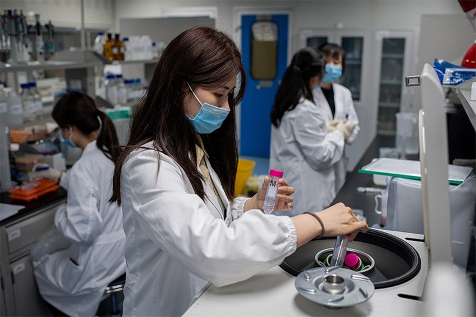 علماء في Sinovac Biotech في بكين يعملون على لقاح تجريبي لـ COVID-19 