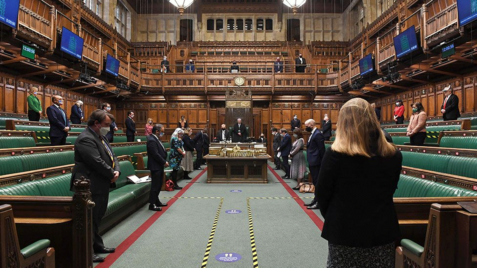  مجلس العموم يقف دقيقة صمت، بمشاركة رئيس الوزراء بوريس جونسون(البرلمان البريطاني)