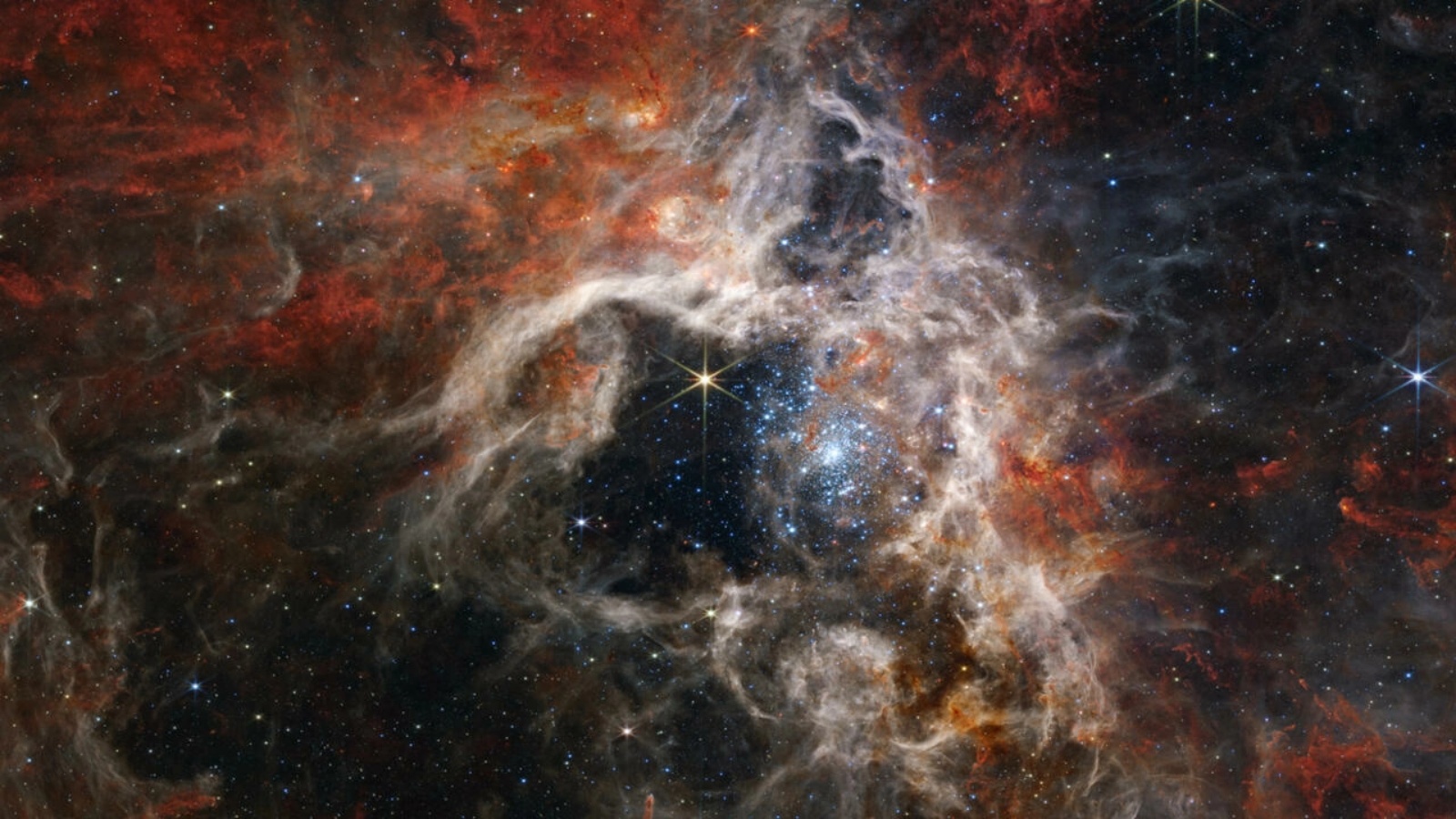 تُعرف منطقة الفضاء رسمياً باسم 30 دورادوس ، وتتميز بشعيراتها المتربة التي تشبه أرجل العنكبوت المشعر ، ولطالما كانت مفضلة لدى علماء الفلك المهتمين بتكوين النجوم