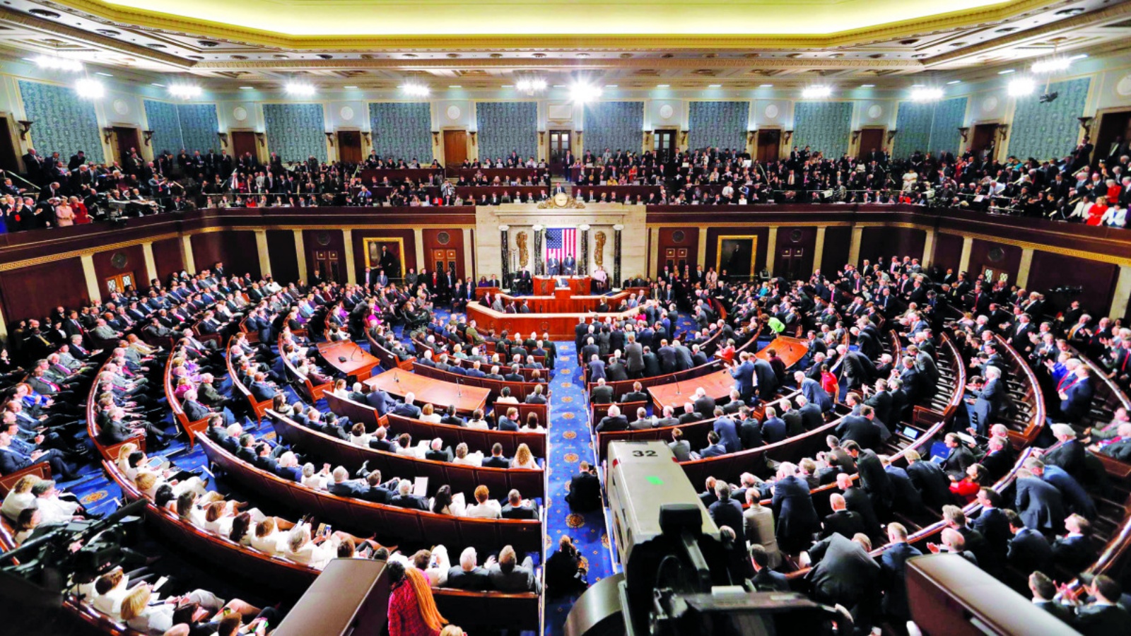 الكونغرس الأميركي خلال اجتماع له حيث يطالب نواب الرئيس بايدن بفرض عقوبات على قادة عراقيين (فيسبوك)