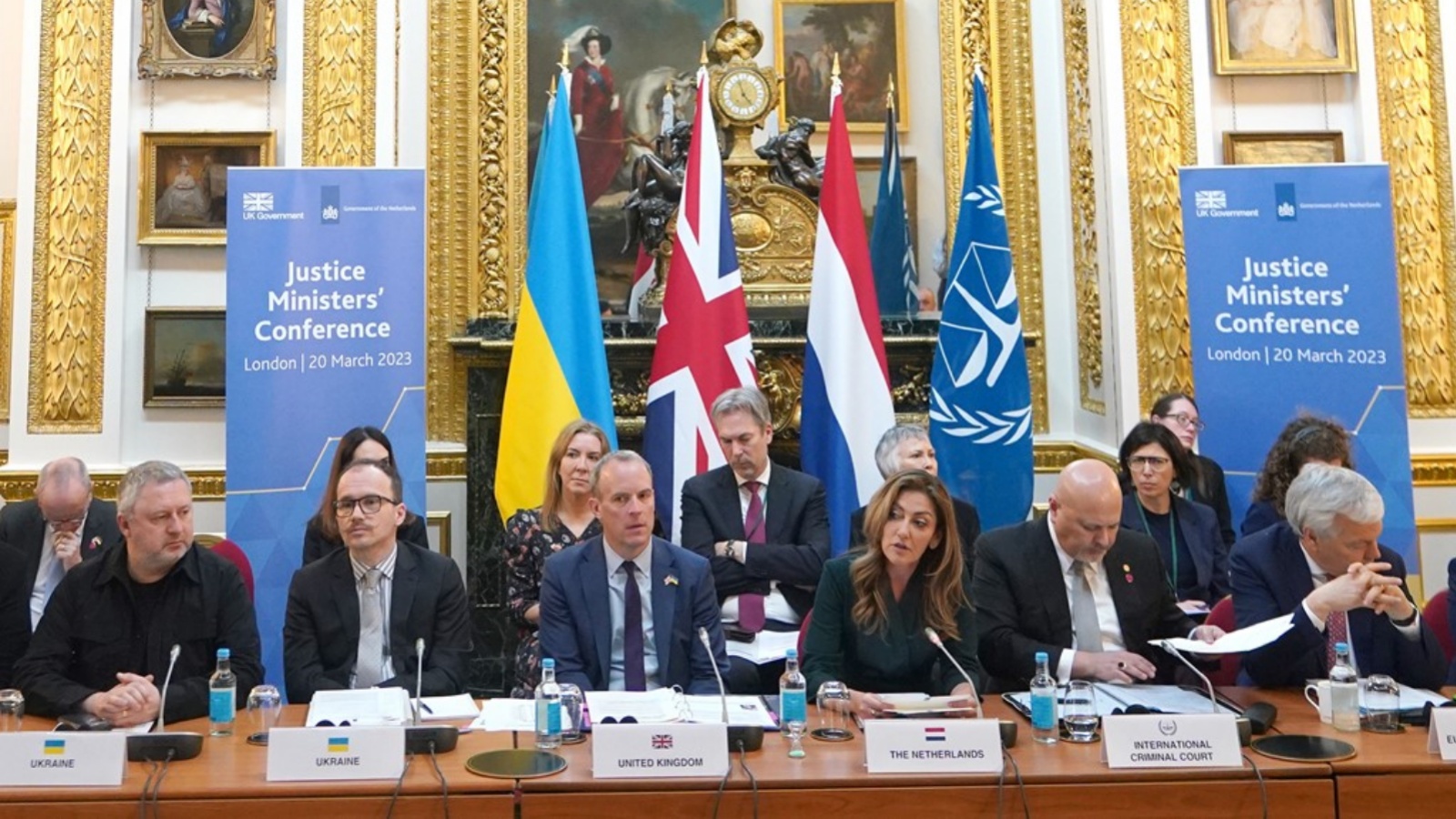 جانب من اجتماع وزراء العدل في العالم في لندن 