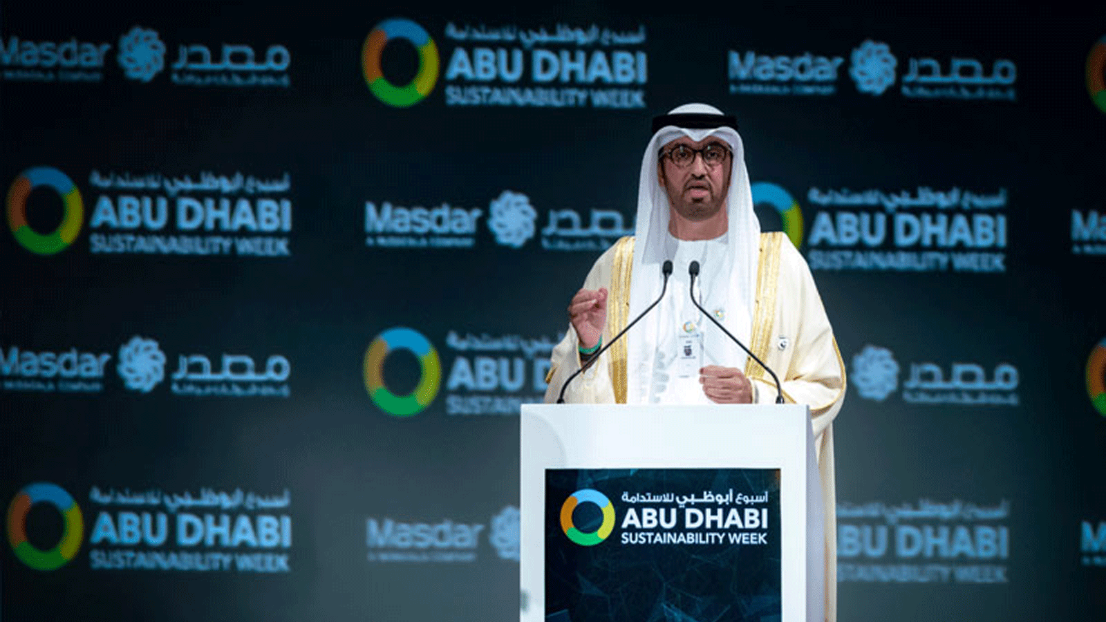 سلطان أحمد الجابر وزير دولة الإمارات العربية المتحدة والرئيس التنفيذي لشركة بترول أبوظبي الوطنية (أدنوك) ورئيس COP28 لهذا العام