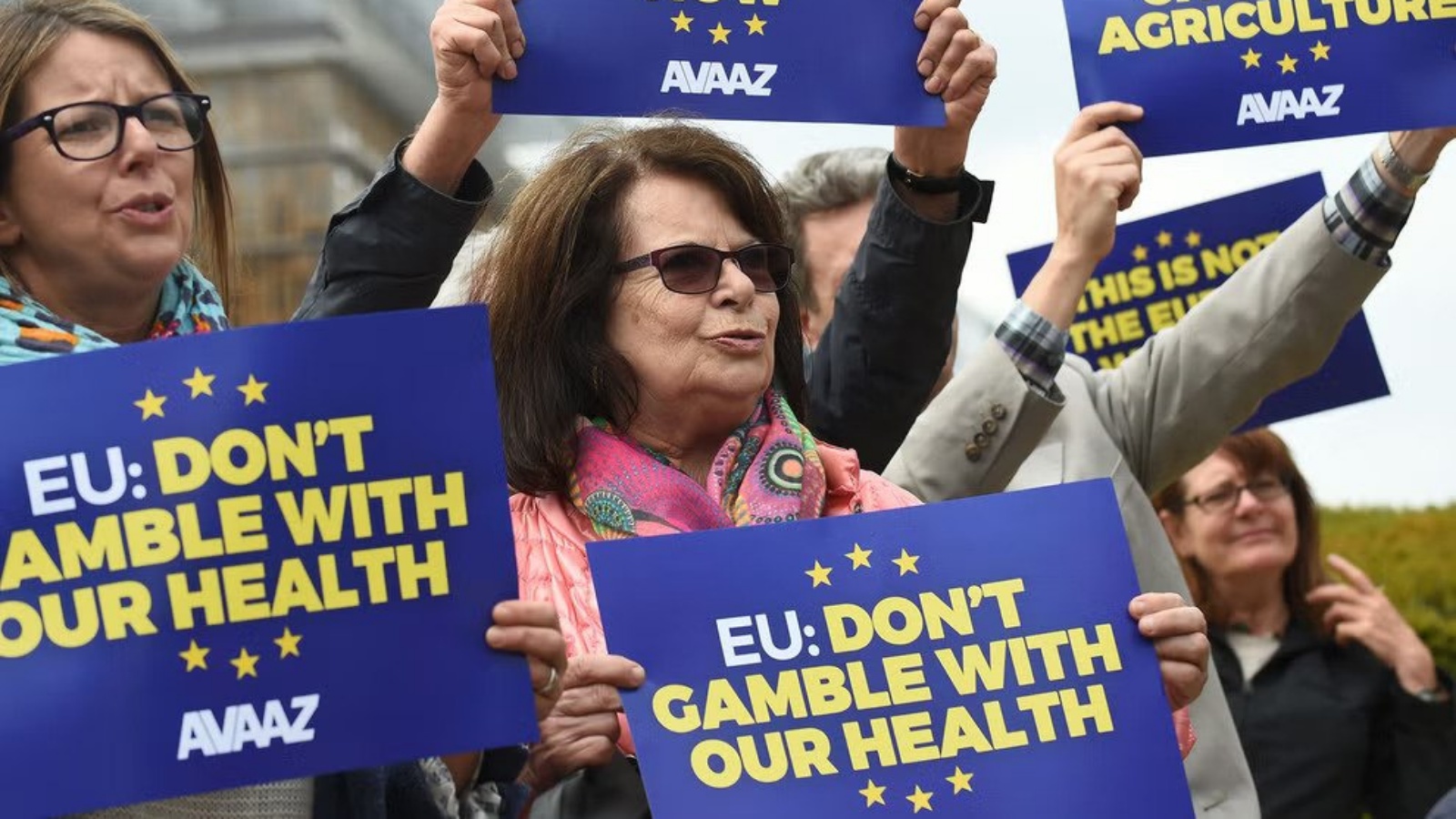 متظاهرون مناهضون للغليفوستات في بروكسل