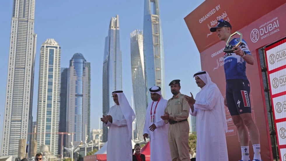 أحرز ميرلييه لقب المرحلة الرابعة من طواف الإمارات للدراجات الهوائية في 22 شباط (فبراير)