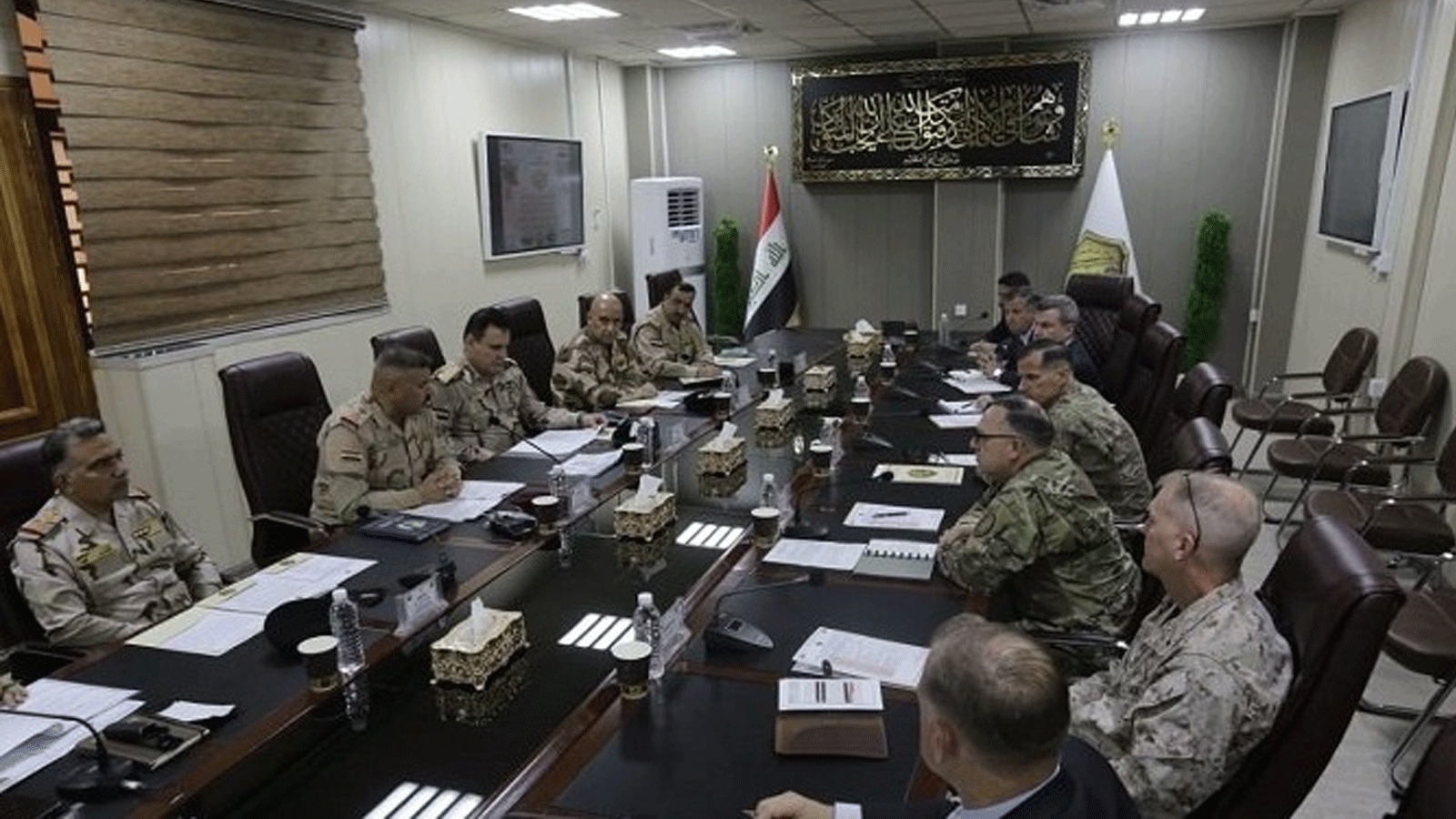 اللجنة العسكرية العراقية الاميركية خلال اجتماعها السابق في بغداد في 5 حزيران/ يونيو 2021