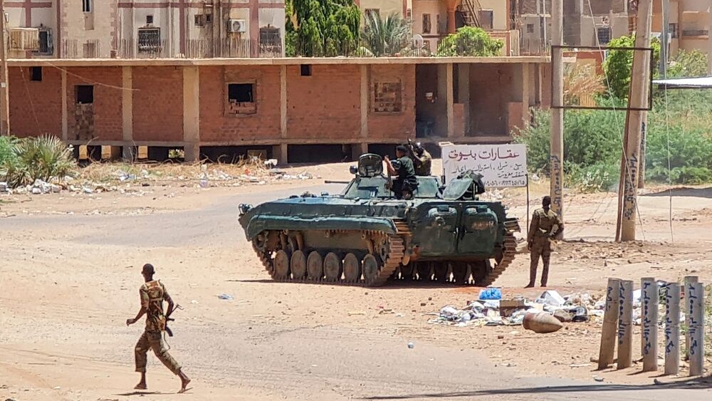 جنود سودانيون في جنوب الخرطوم