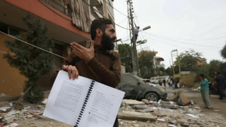 بلدة القماطية في جبل لبنان بعد قصف إسرائيلي