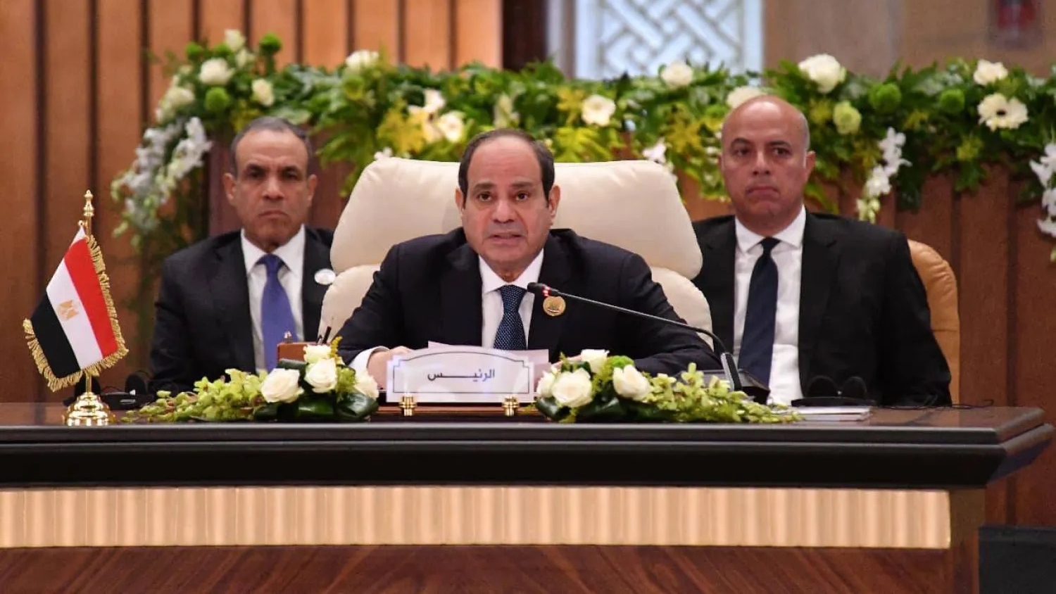 الرئيس المصري عبد الفتاح السيسي خلال كلمته في 