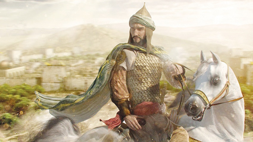 رسم يمثل صلاح الدين الأيوبي (نقلاً عن وسائل التواصل)