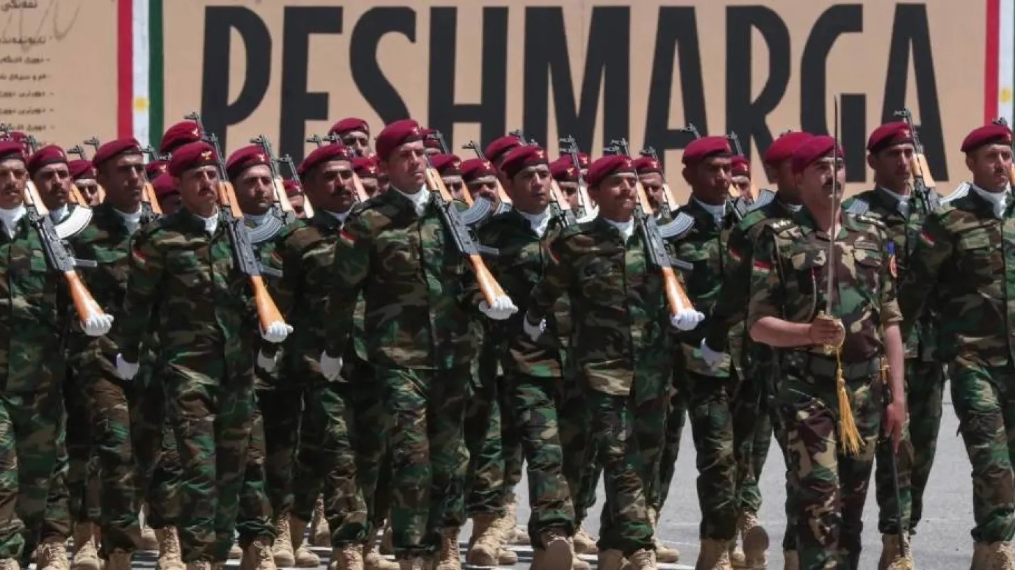 قوات من البيشمركة خلال احتفال في أربيل في العام 2023