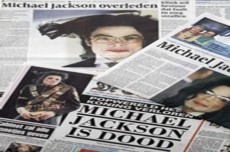 خبر وفاة مايكل جاكسون يتصدر الصحف العالمية 