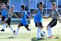 النجل الأكبر لكريستيانو رونالدو يتمرن مع صغار يوفنتوس تحت 9 أعوام