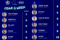 زياش وميسي يقودان التشكيلة المثالية لذهاب نصف نهائي دوري الأبطال