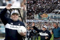 استقبال خرافي لمارادونا من جماهير جيمناسيا لابلاتا 