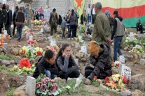 اكراد سوريا يدفنون في تركيا قتلاهم في معارك كوباني