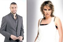 شيرين رضا وأحمد الفيشاوي يحتفلان بعرض 