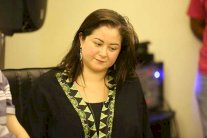  مي نور الشريف تحضر ندوة تكريم والدها