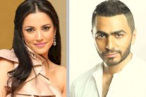 درة ترافق تامر حسني إلى دولة الإمارات