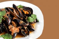 بلح البحر الحار مع الروبيان