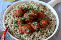 الفريكة مع كرات اللحم الحارة