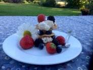 طبقات المعجنات مع التوت الطازج 