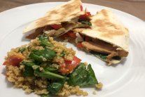 تورتيا الدجاج بالخضَر