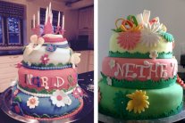 الكعكة الإسفنجية المزينة