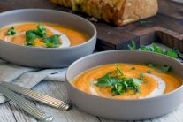 شوربة الجزر مع حليب جوز الهند