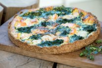 تارت السلمون والسبانخ