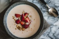 الحلوى الباردة بالفراولة