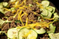 رقائق الكوسا باللحم