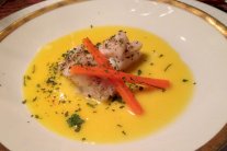 سمك القد بالصلصة الصفراء