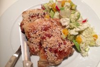 الدجاج بالسمسم