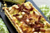 تارت الكراث باللحم المقدد