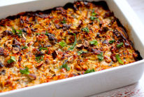 فطيرة الخضار مع الفطر والمكسرات