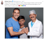 أكشاي كومار يطلق حملة لمساعدة الأطفال من مرضى القلب