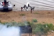 حفل شواء باستخدام طائرة بلا طيار!... فيديو