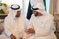 محمد بن زايد يستقبل رئيس البرلمان العربي