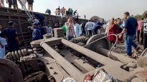 اصطدام قطار بضائع بحافلتي ركاب جنوب القاهرة