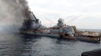 روسيا واوكرانيا: صور درامية تظهر غرق السفينة الحربية الروسية موسكفا